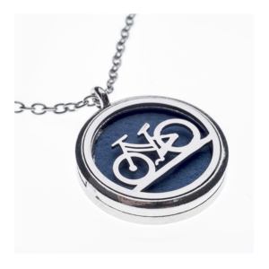 Necklace Bike Round Blu
